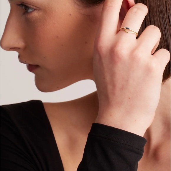 QUINCE NEW in BOX 14k Gold Wishbone Ring - Picture 4 of 8